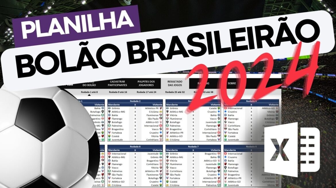 Planilha bolão do campeonato brasileiro 2024 ExcelForever