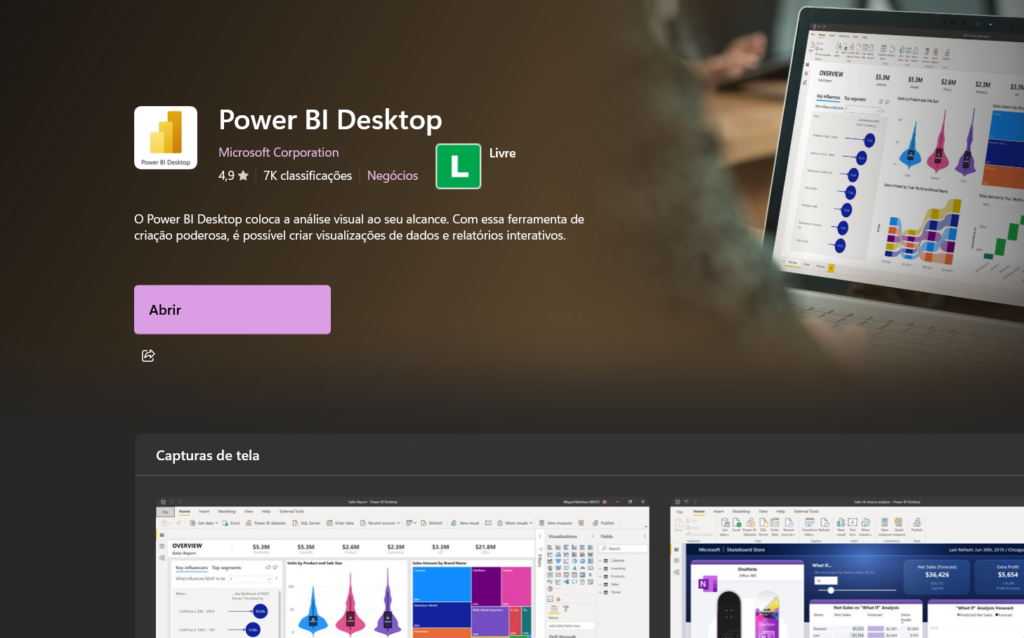 como baixar o power bi